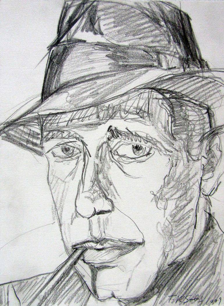 Humphrey Bogart Drawing by Fernando Rodríguez | Saatchi Art