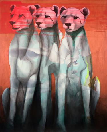 Saatchi Art Artist Sarah Edwards; Painting, “Copper Cats” #art