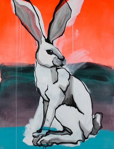 Saatchi Art Artist Sarah Edwards; Painting, “White Rabbit #5” #art