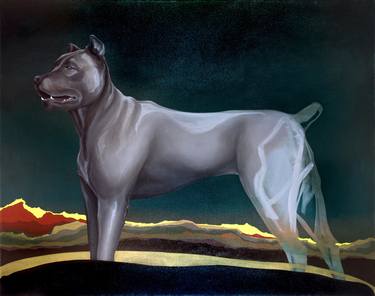 Original Surrealism Dogs Paintings by Sarah Edwards