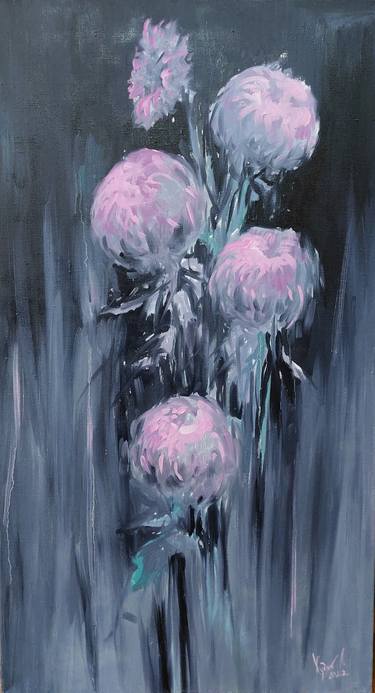 Print of Expressionism Floral Paintings by Liubomyr Khudiak