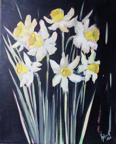 Print of Expressionism Floral Paintings by Liubomyr Khudiak