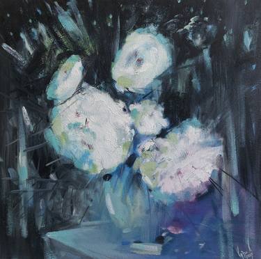 Original Fine Art Floral Paintings by Liubomyr Khudiak