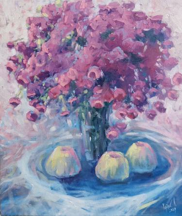 Original Expressionism Floral Paintings by Liubomyr Khudiak