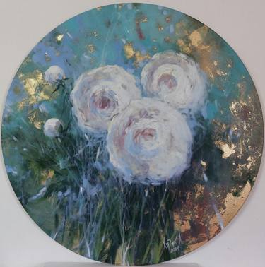 Original Impressionism Floral Painting by Liubomyr Khudiak