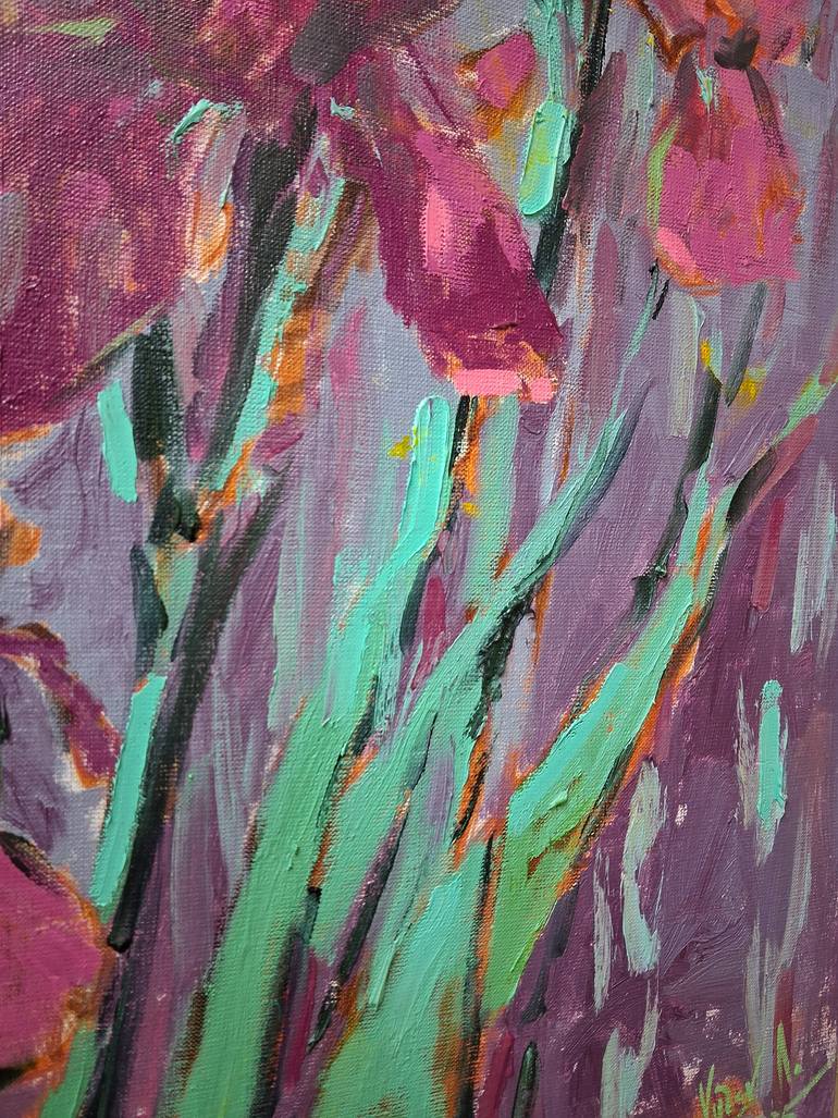Original Expressionism Floral Painting by Liubomyr Khudiak