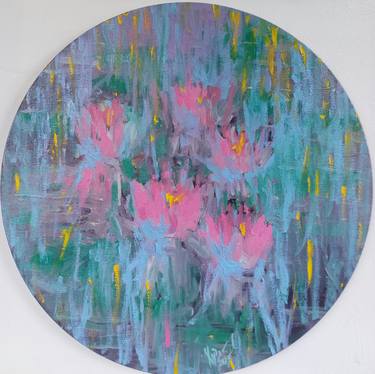 Original Impressionism Floral Painting by Liubomyr Khudiak