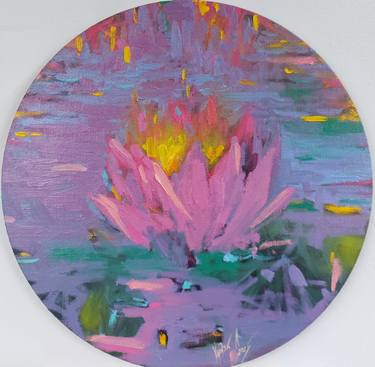 Original Expressionism Floral Painting by Liubomyr Khudiak