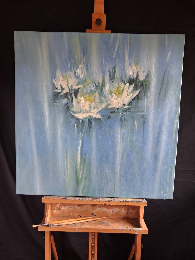 Original Expressionism Floral Painting by Liubomyr Khudiak