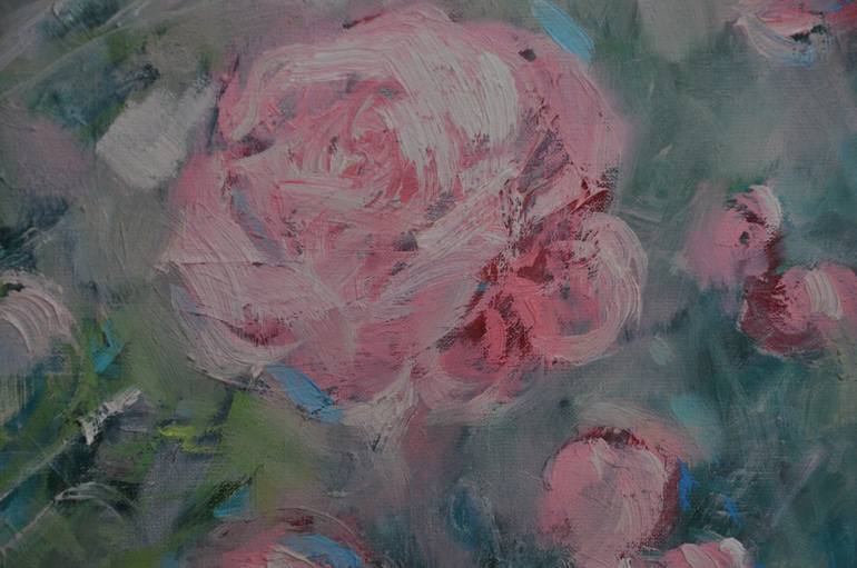 Original Fine Art Floral Painting by Liubomyr Khudiak