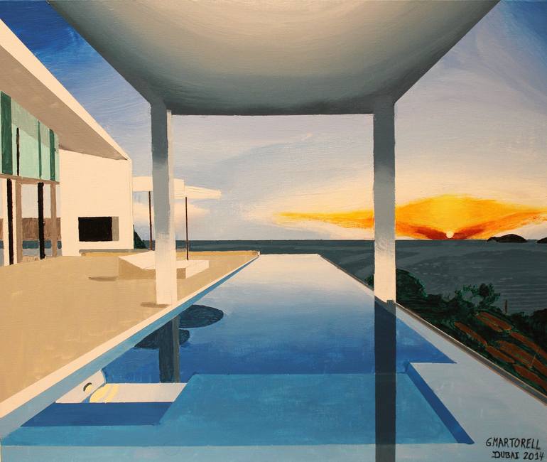 Original Architecture Painting by Guille Marto