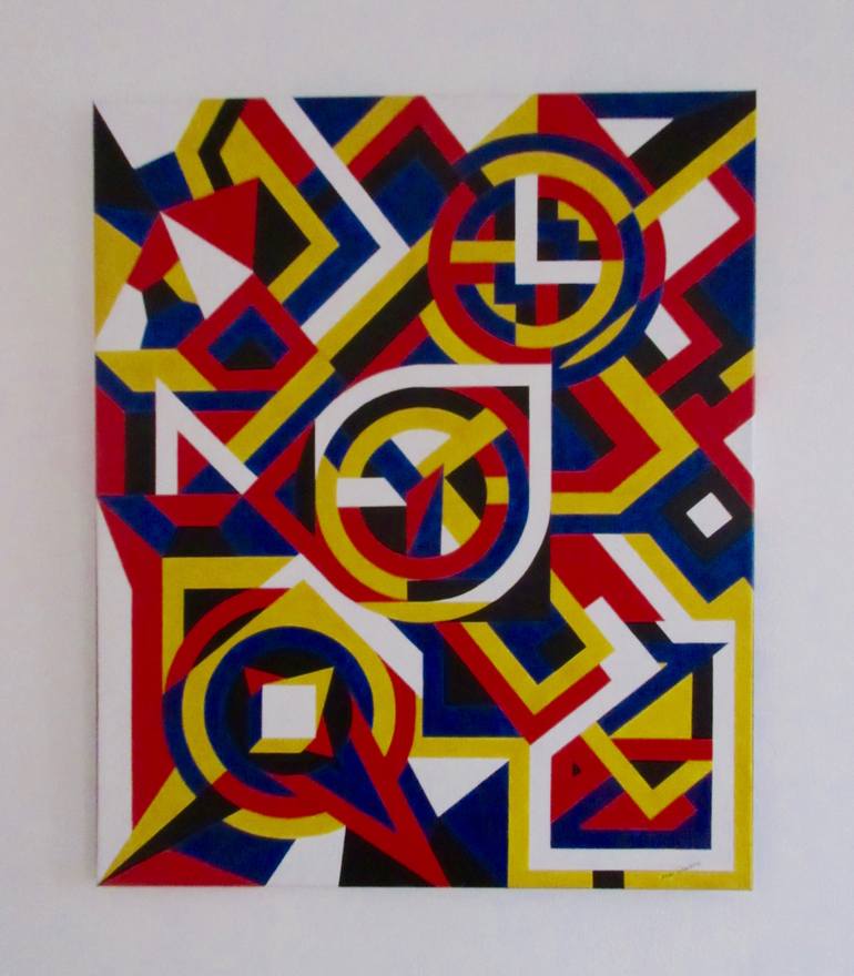 Original Cubism Abstract Painting by Ariel Chavarro Avila