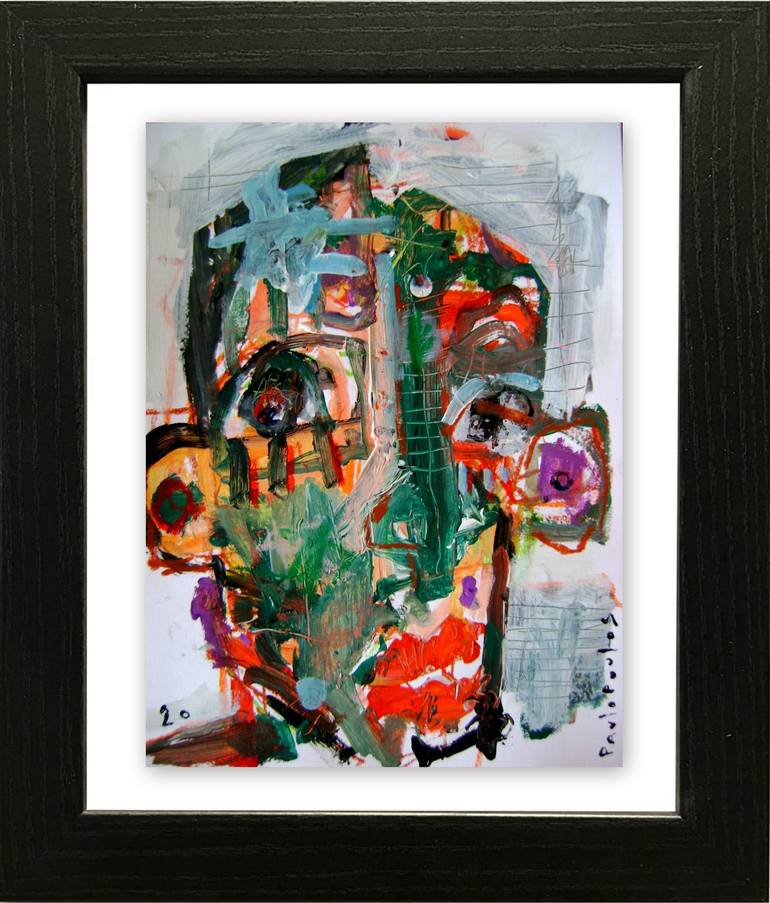 Original Abstract Portrait Painting by dimitris pavlopoulos