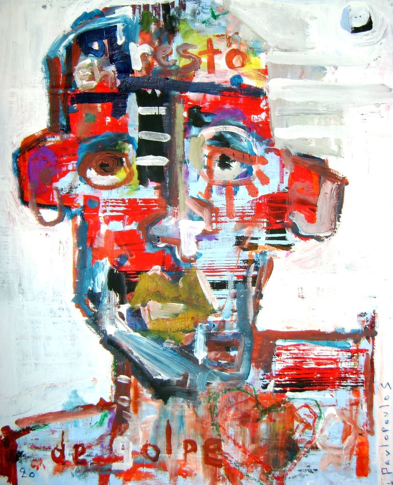 Original Portraiture Abstract Painting by dimitris pavlopoulos