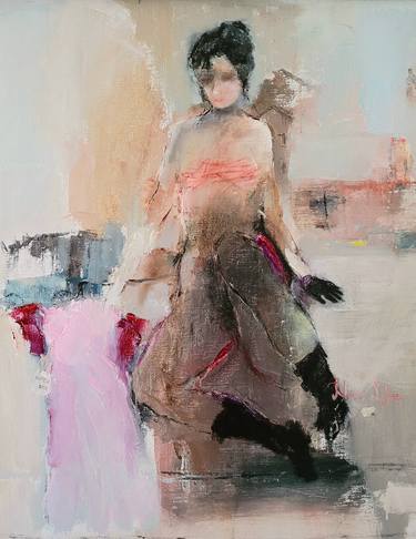 Original Figurative Women Paintings by Nelepcu Samuel-Emanuel