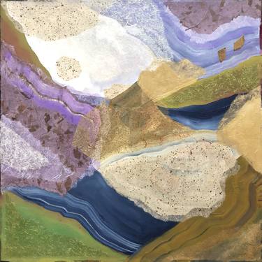 Original Abstract Landscape Collage by Heidi Lewis Coleman