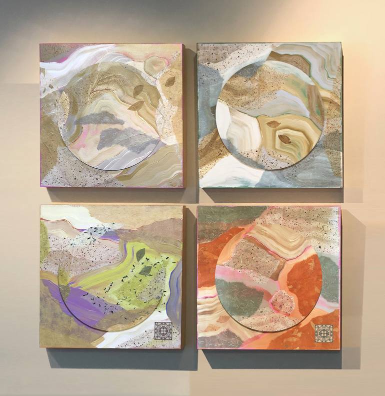 Original Abstract Collage by Heidi Lewis Coleman