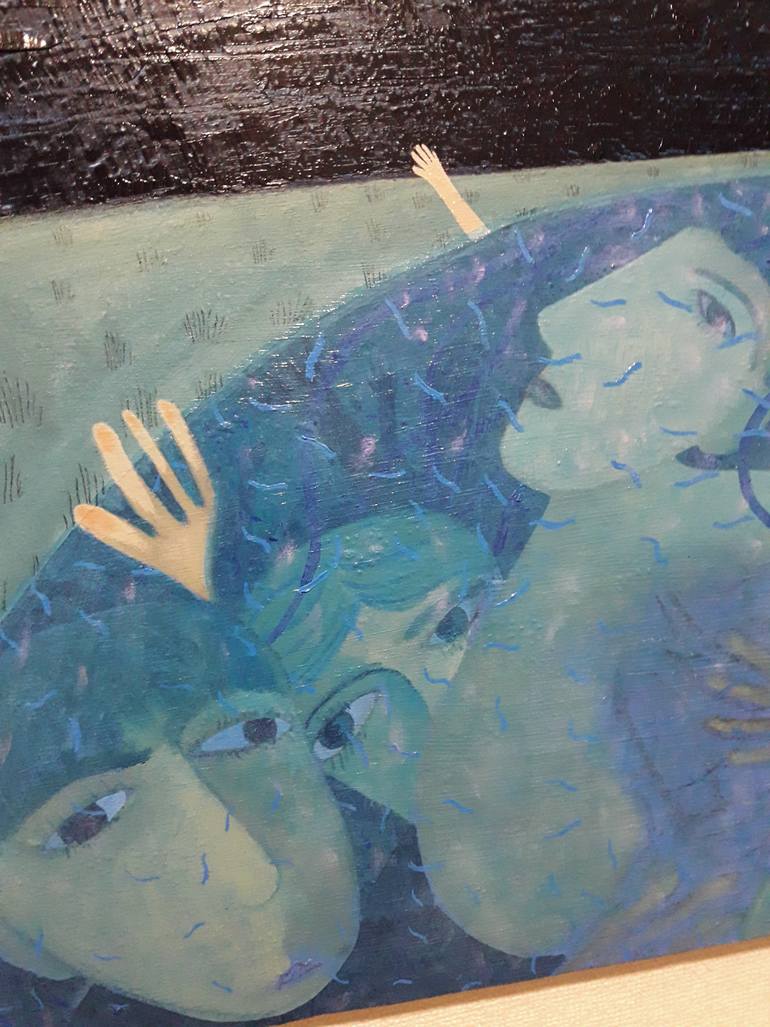 Original Surrealism People Painting by Adam Norgaard