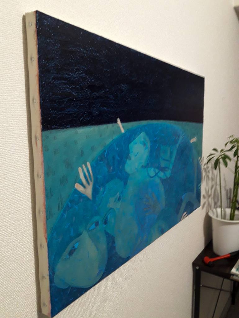 Original Surrealism People Painting by Adam Norgaard