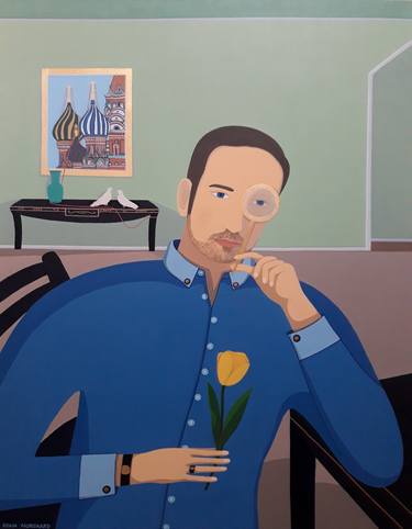 Saatchi Art Artist Adam Norgaard; Paintings, “Portrait of Edoardo Alaimo” #art