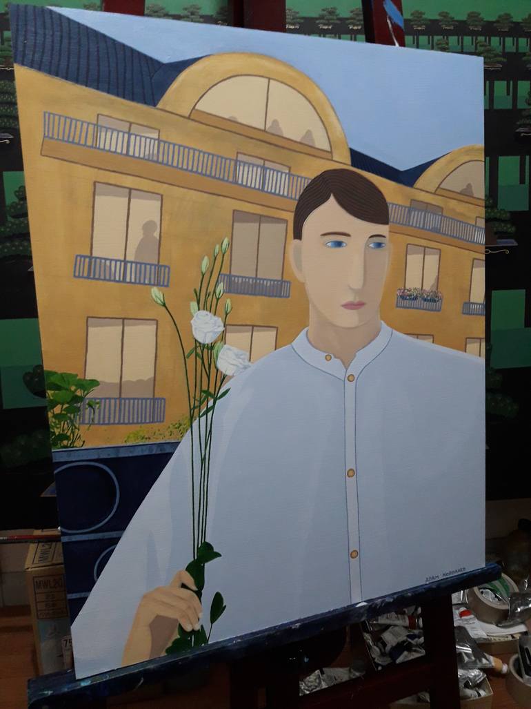 Original Portraiture People Painting by Adam Norgaard