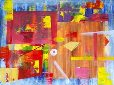 Original Abstract Painting by Aä by Aldeghi