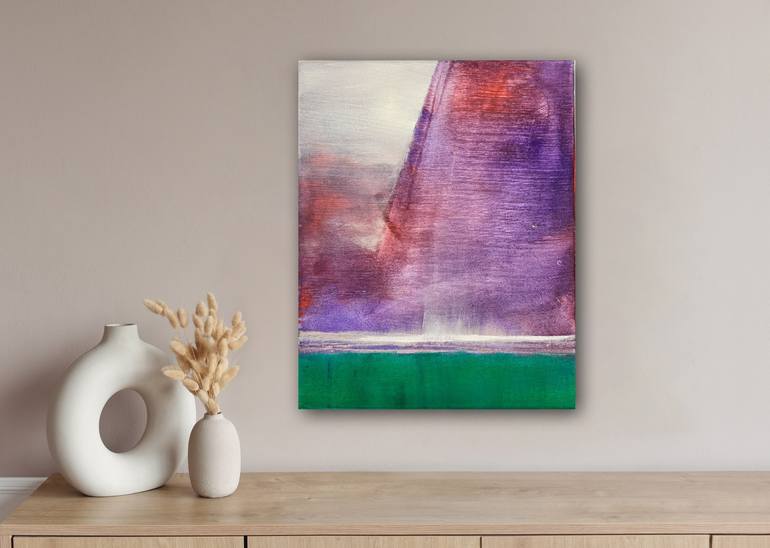 Original Abstract Expressionism Landscape Painting by Katrin Roth