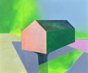 Original Abstract Architecture Paintings by Katrin Roth