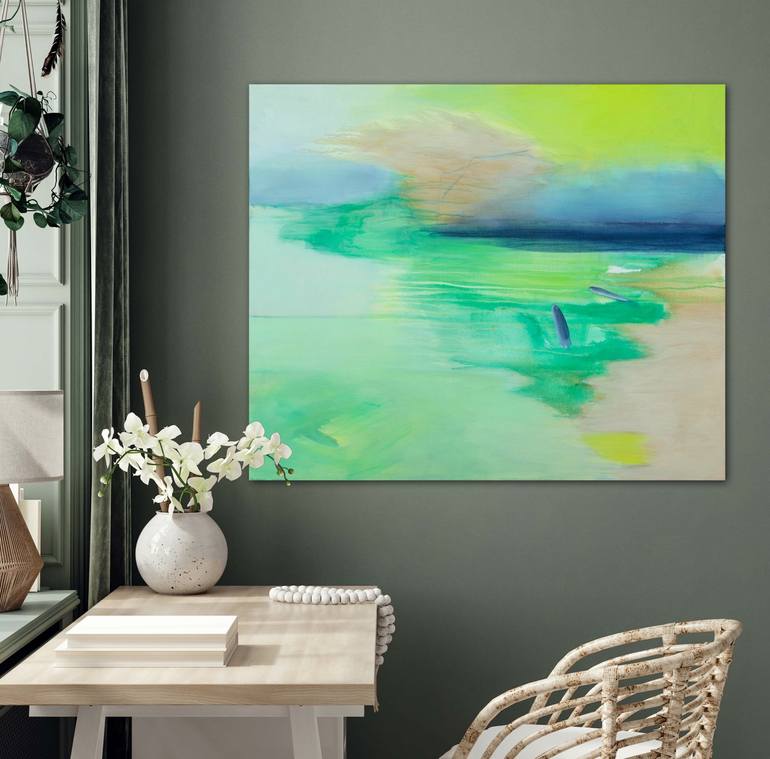 Original Abstract Expressionism Landscape Painting by Katrin Roth