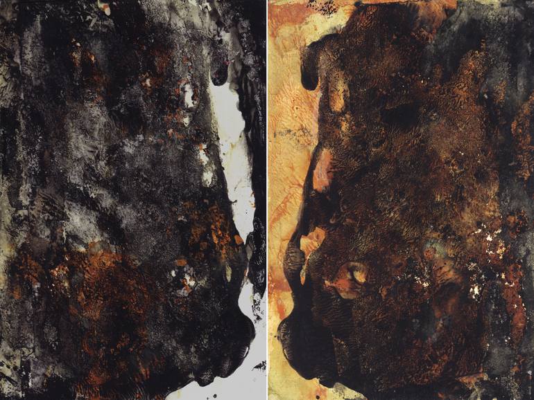 Original Abstract People Painting by Fabien Beuchet