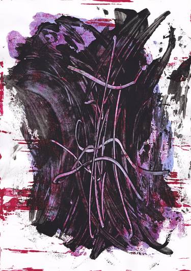 Original Abstract Calligraphy Paintings by Fabien Beuchet