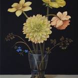 A bouquet in a glass vase by Oksana Reznik