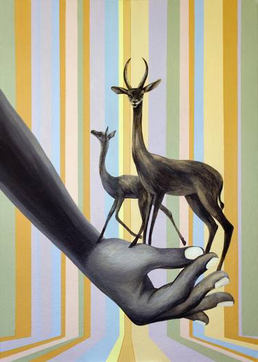 Print of Surrealism Animal Paintings by Oksana Reznik