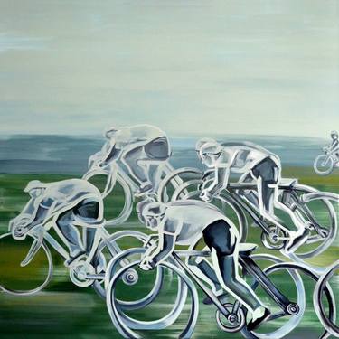 Print of Figurative Bicycle Paintings by Oksana Reznik