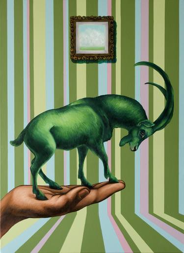 Original Surrealism Animal Paintings by Oksana Reznik