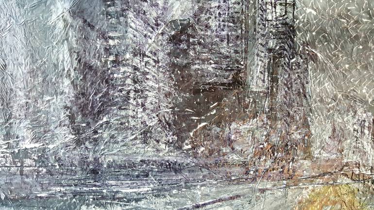 Original Abstract Cities Painting by Alessio Mazzarulli