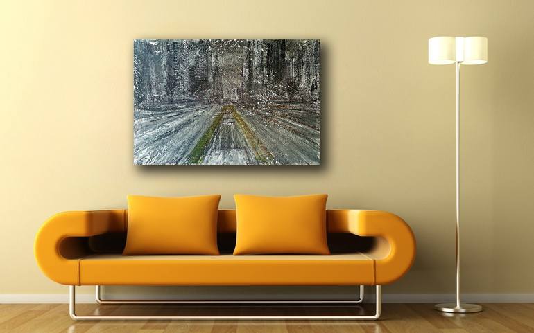 Original Abstract Cities Painting by Alessio Mazzarulli