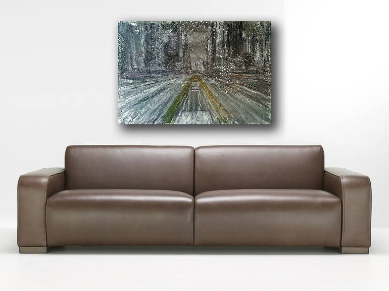 Original Abstract Cities Painting by Alessio Mazzarulli