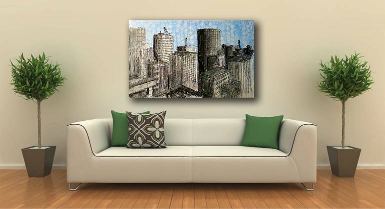 Original Abstract Landscape Painting by Alessio Mazzarulli
