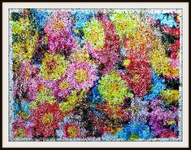 Original Abstract Floral Paintings by Alessio Mazzarulli