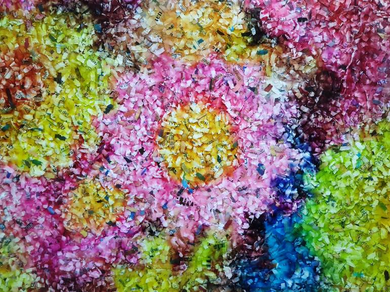 Original Abstract Floral Painting by Alessio Mazzarulli
