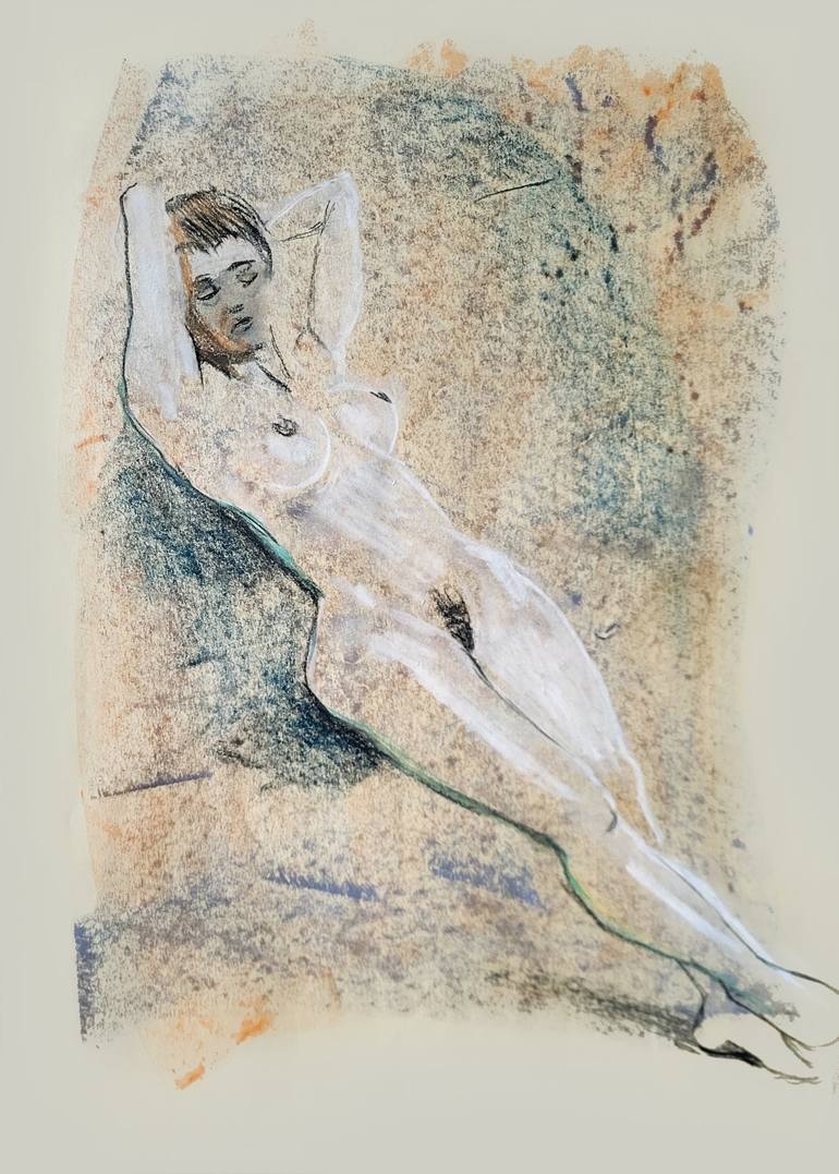 Original Figurative Nude Drawing by Gintaras Zubrys
