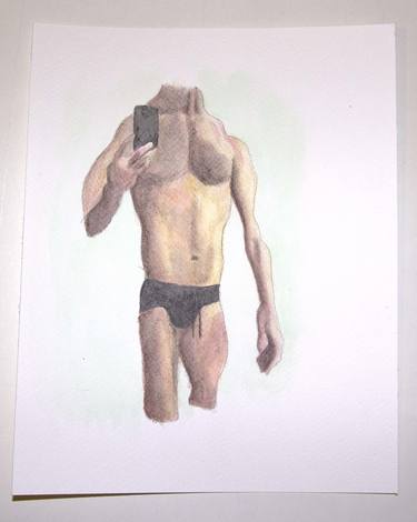 Original Figurative Body Drawings by Paco Tocón