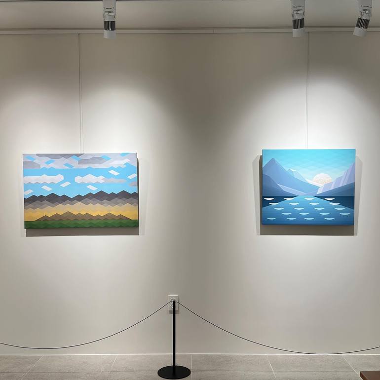 Original Abstract Landscape Painting by Youngjin Jun