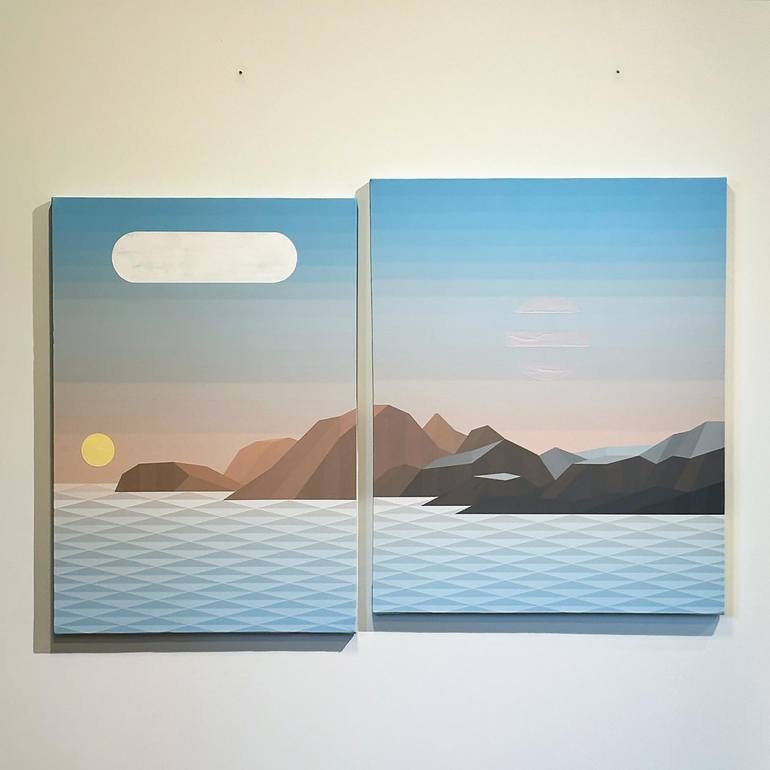 Original Abstract Landscape Painting by Youngjin Jun