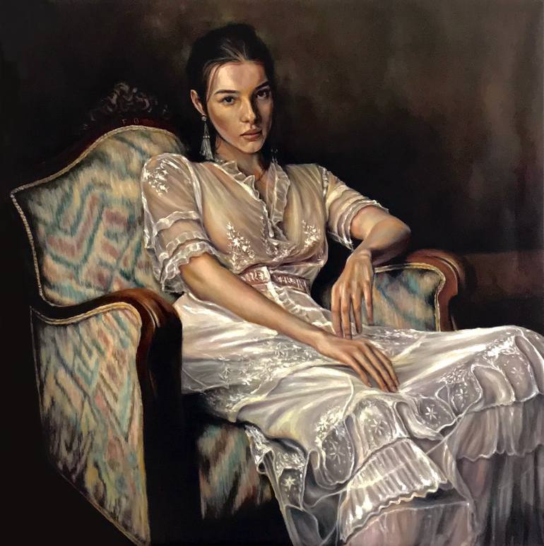 Original Realism Portrait Painting by Ricardo Fabian Bertona