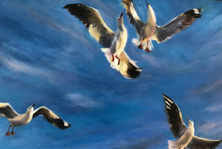 Original Figurative Seascape Painting by Ricardo Fabian Bertona