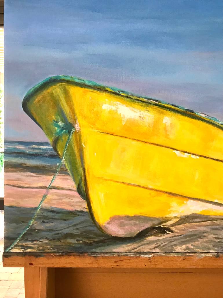 Original Figurative Boat Painting by Ricardo Fabian Bertona