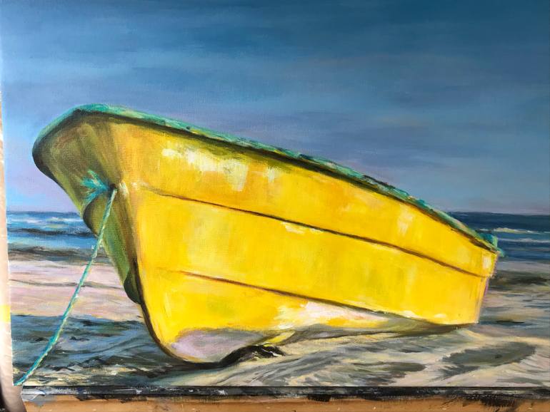 Original Figurative Boat Painting by Ricardo Fabian Bertona