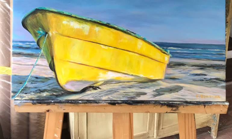 Original Figurative Boat Painting by Ricardo Fabian Bertona